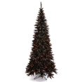 thumbnail image 1 of Vickerman 4.5' Black Fir Slim Artificial Christmas Tree with 200 Orange LED Lights, 1 of 1