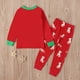 thumbnail image 4 of Pijamas Para Niños Pequeños Niños Bebés Niños Navidad Dibujos Animados Dinosaurio Tops Pantalones Ropa De Dormir Rojo Odeerbi LM103-651, 4 of 9