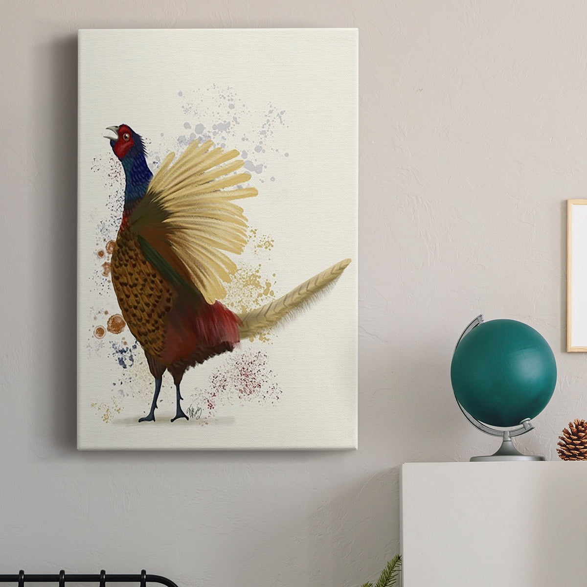 Pheasant Splash 8 Premium Gallery Wrapped Canvas - Ready to Hang