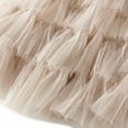 thumbnail image 2 of SWSMCLT Women's Long Tutu Skirt High Waisted Cute Layered Bubble Skirt Skirt Pleated Flowy Elastic Waist Apricot Medium-Large, 2 of 4