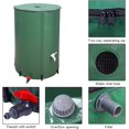 thumbnail image 3 of YSMW 100 Gallon Collapsible Rain Barrel, Rainwater Collection System, Portable Foldable Garden Water Storage Tank, Water Catcher with Filter Overflow Kit Faucet Green, 3 of 7