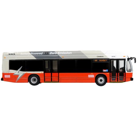 Nova Bus LFSe Electric Transit Bus San Francisco MUNI "29 Sunset" Limited Edition to 504 pieces Worldwide "The Bus and Motorcoach Collection" 1/87 (