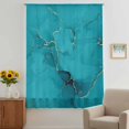 thumbnail image 3 of Turquoise Marble Sheer Curtains 54 Inches Long, Minimalist Abstract Golden Fluid Art Light Filering Curtains, Breathable Simi Curtain Privacy Drapes for Kitchen Bathroom Small Window Treatment, 3 of 9
