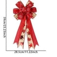 thumbnail image 3 of Large Christmas Tree Topper Bow with Glitter Accents, Decorative Wreath Bow for Front Door, Xmas Tree Decor, and Indoor Outdoor Holiday Home Decorations, 3 of 4