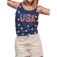 thumbnail image 3 of Camiseta Sin Mangas con la Bandera Estadounidense para Mujer, Camisetas Sin Mangas del 4 de Julio para Mujer, Camisetas Patrióticas con la Bandera de EE UU, Chaleco Azul S, 3 of 8