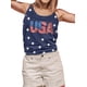 thumbnail image 3 of Camiseta Sin Mangas con la Bandera Estadounidense para Mujer, Camisetas Sin Mangas del 4 de Julio para Mujer, Camisetas Patrióticas con la Bandera de EE UU, Chaleco Azul S, 3 of 8