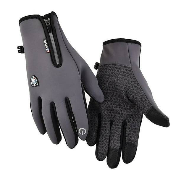 Guantes reflectantes con cremallera, gruesos, cálidos, resistentes al viento, para hombres y mujeres, para ciclismo, conducción, coche, esquí, guantes para exteriores, guantes para mujer.