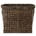 thumbnail image 6 of Casafield Magazine Holder Basket with Handles, Espresso Dark Brown - Oval Water Hyacinth Storage Bin for Bathroom, Home Office, 6 of 7