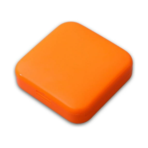 Caja organizadora de pastillas Cateissary 2 rejillas a prueba de polvo color amarillo verde azul Naranja