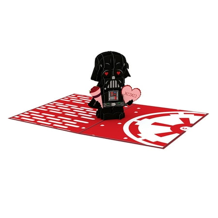 Lovepop Darth Vader Happy Valentine's Day Pop Up 3D Greeting Card, 5" x 7", Envelope Included