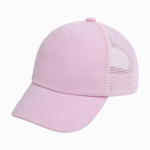 KPOPLK Toddler Baseball Cap Baby Cap Sun Hat Print Dinosaur Pattern And Solid Color Hat(1-3 Years,Pink)