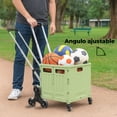 thumbnail image 4 of Carrito de Mandado con Ruedas para Subir Escaleras, Carrito de Compras Plegable con Mango Ajustable con Tapa Soporta hasta 50kg, 4 of 11