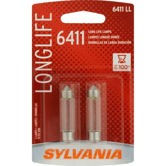 Sylvania 6441 Long Life Halogen Auto Mini Bulbs, Pack of 2.