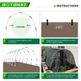 OOTONAT 8FT Garden Hoops Grow Tunnel Kit RustFree Fiberglass Frame