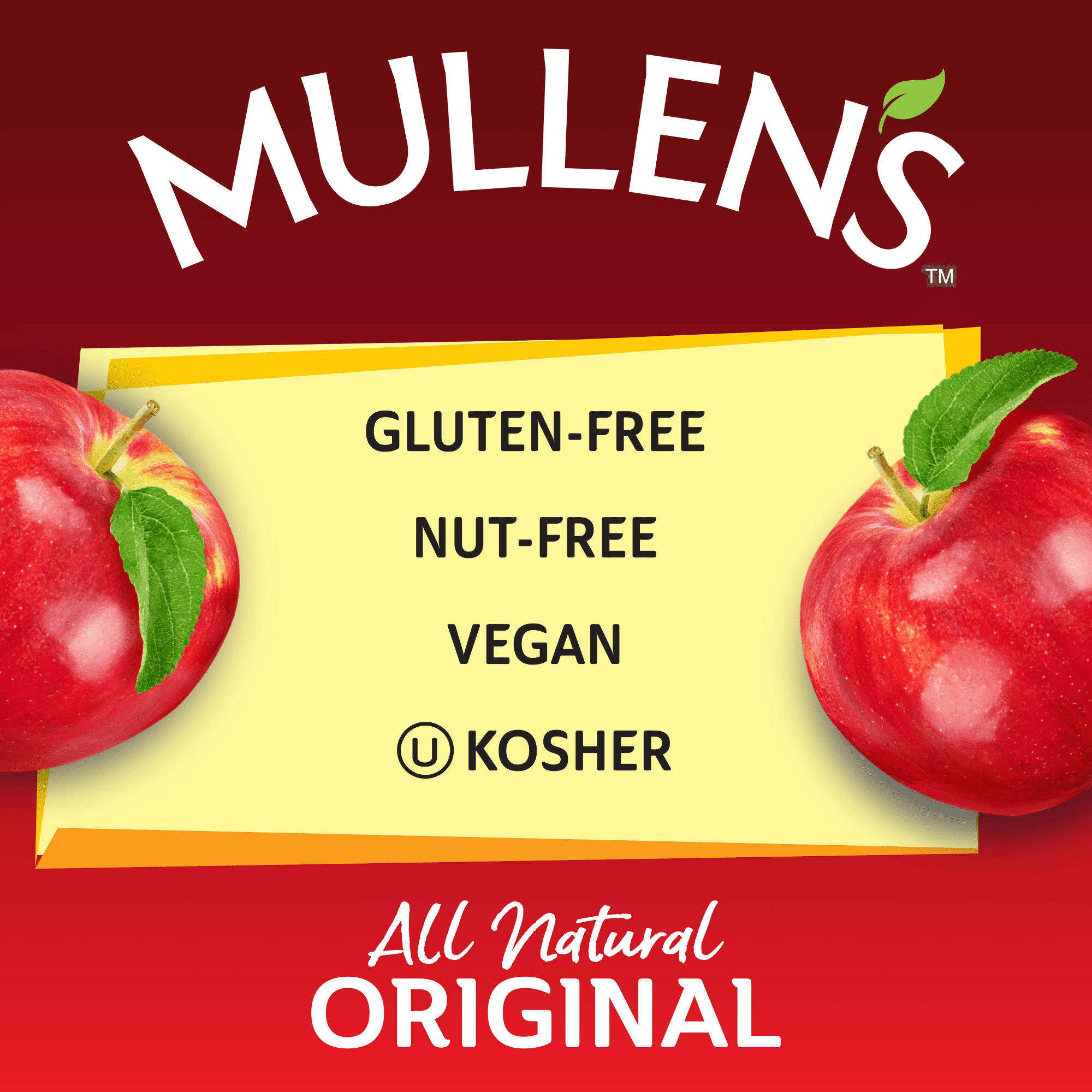 (4 pack) Mullen's Thick & Chunky Original Applesauce, 24 oz Jar