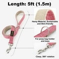 thumbnail image 5 of Plutus Pet Cotton Hemp Dog Collar and Leash Set, Adjustable Collar for Small, Medium, and Large Dogs, Heavy Duty and Soft on Skin, Hot Pink, M, 5 of 7