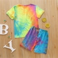 thumbnail image 4 of ibuvkizy Baby Girl Clothes Toddler Girl Short Clothing Sets,Toddler Kids Baby Girls Summer Cute Printed Short-sleeved Clothes Set,Summer Casual Top Tee Shirts,Gifts for Her, 4 of 9