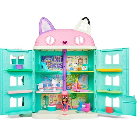 Gabby’s Dollhouse  Purrfect Dollhouse with 15 Pieces including Toy Figures  Furniture  Accessories and Sounds  Kids Toys for Ages 3 and up