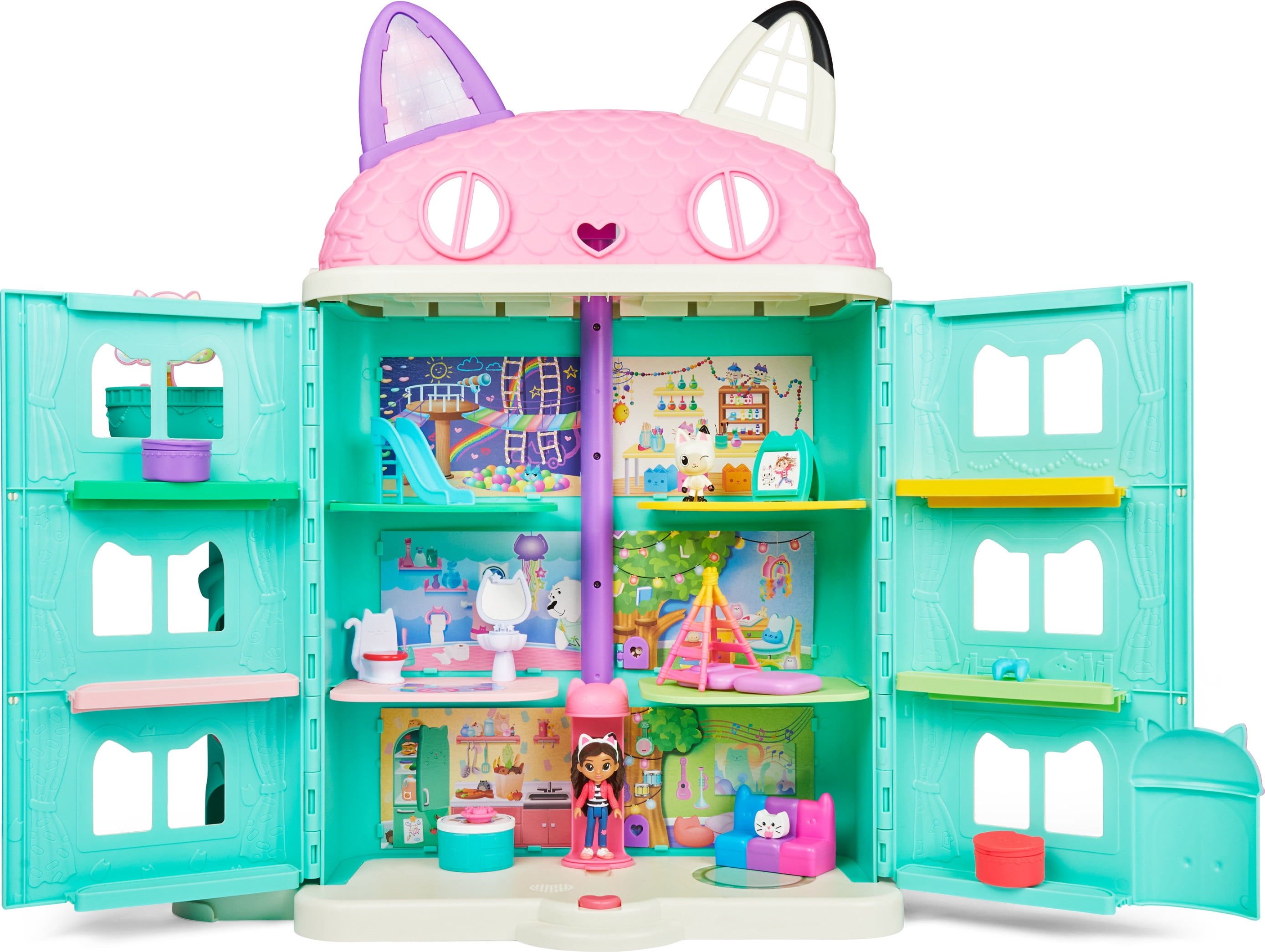Gabby s Dollhouse 15 Piece Purrfect Dollhouse With Sounds Walmart Gabby s Dollhouse 15 Piece Purrfect Dollhouse With Sounds Walmart