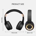 thumbnail image 3 of Audífonos TR905 de señal fuerte, compatibles con Bluetooth, auriculares de música (oro negro), 3 of 7