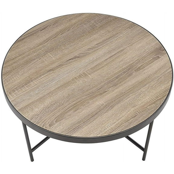 32.3" X 32.3" X 15.75" Weathered Gray Oak Coffee Table