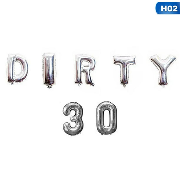 Kaboer Dirty 30 Hello 30 Foil Balloons Birthday Party 30th Decorations Gold Silver Rose Gold Walmart Com Walmart Com Kaboer Dirty 30 Hello 30 Foil Balloons Birthday Party 30th Decorations Gold Silver Rose Gold Walmart Com Walmart Com