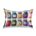 thumbnail image 7 of Yayeee Pillowcase King Size Set of 2 Satin Wrinkle Resistant Pillow Case, Blue Jam Jars, 7 of 7