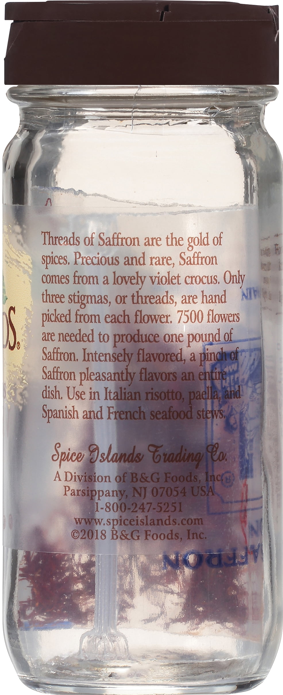 Spice Islands Spanish Threads Saffron, Kosher, 0.9 gram