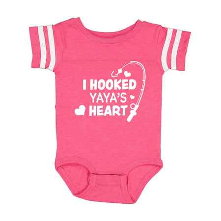 

Inktastic I Hooked Yaya s Heart with Fishing Rod Gift Baby Boy or Baby Girl Bodysuit