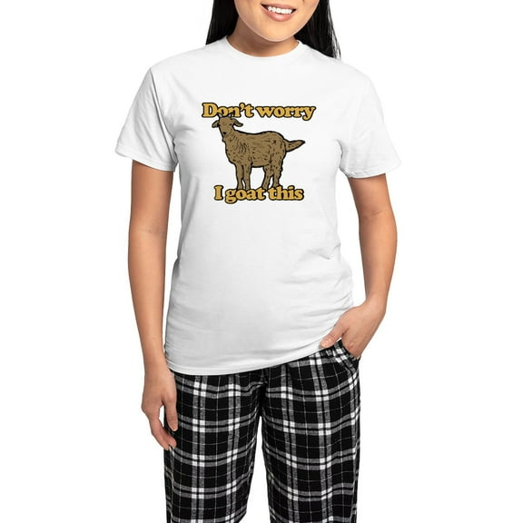 CafePress - Don't Worry I Goat This Women's Light Pajamas - Women's Short Sleeve Print T-Shirt and Pants Light Cotton Pajama Set