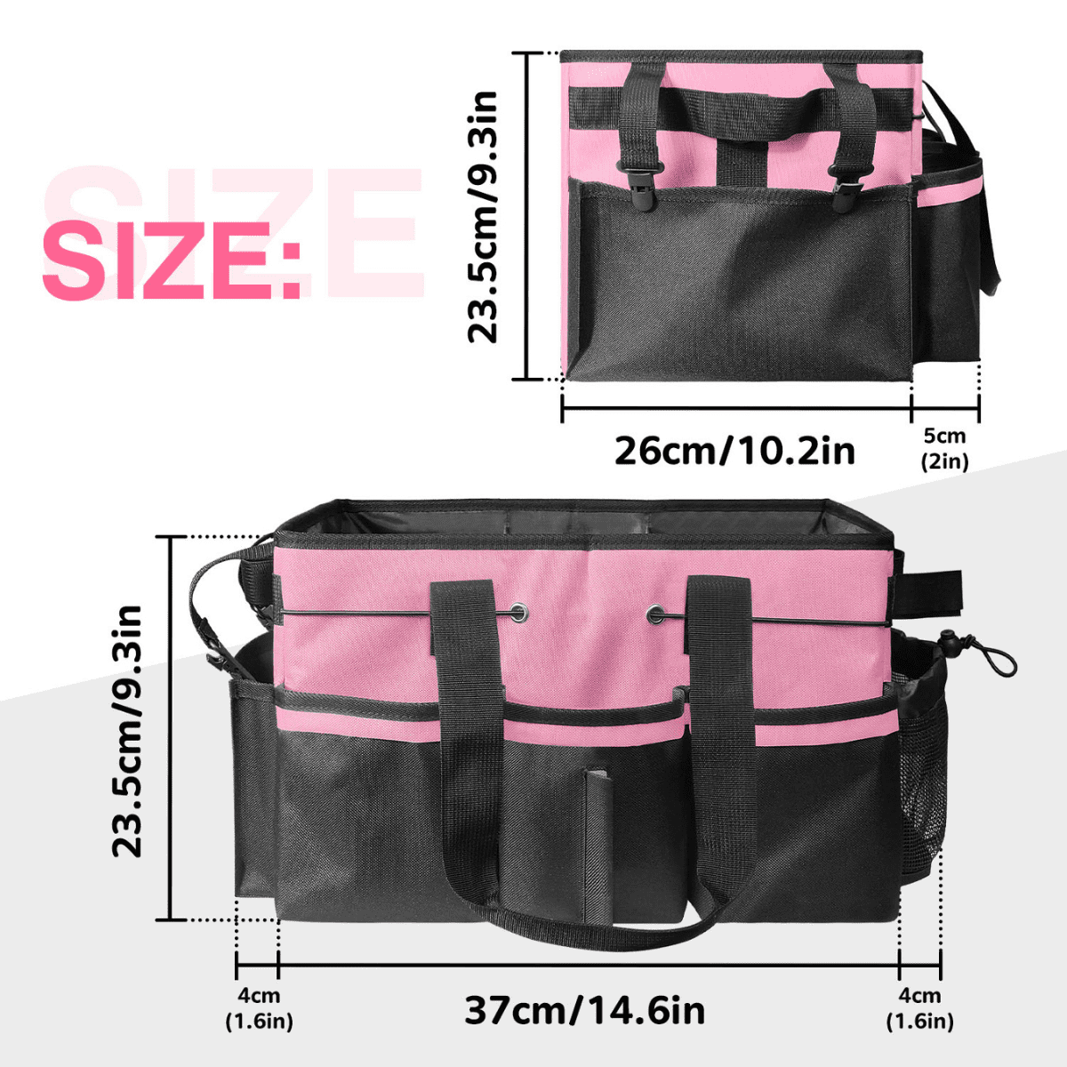 SpaceMuse Wearable Cleaning & Tool Storage Bag with Adjustable Strap & 15 Storage Pockets, Multifunctional Organizer for Cleaning Supplies & Tools