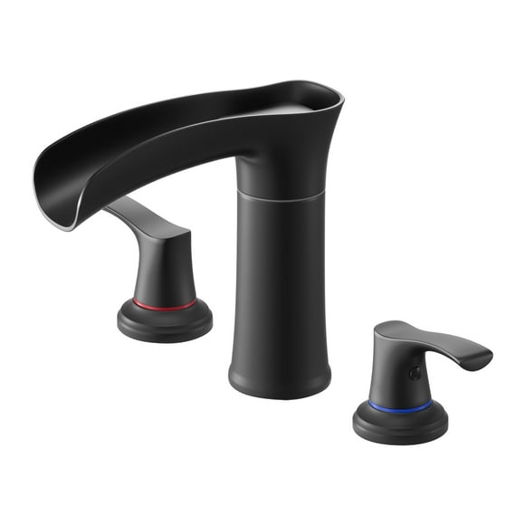 VEVOR Roman Tub Faucet, 3 Hole Waterfall Bathtub Faucet, Zinc Alloy Bath Tubs Faucets Set with 2 Handles, Deck Mount Bath Tub Faucets Set