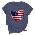 thumbnail image 3 of Goodtrade8 Women's Summer Shirts USA Years Anniversary Short Sleeve Pullover Casual July 4th Graphic Independence Day Crew Neck Patriotic Tops for Women Fashion, 3 of 8