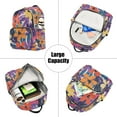 thumbnail image 5 of FORMRS Mini Backpack Purse for Women Travel Daypack Casual Shoulder Bag, Colorful Painted Flowers Pattern, 5 of 7