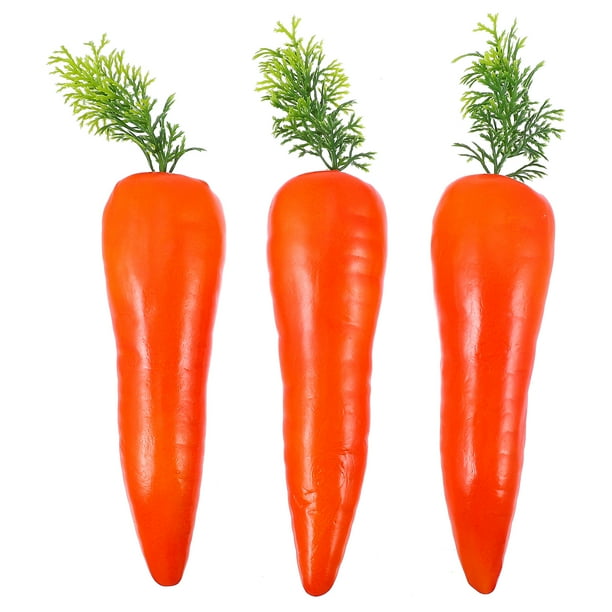 3 unids Artificial Pascua Adornos de zanahoria Simulación Foams de Pascua Zanahorias para Fiesta DIY Artesanías