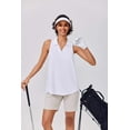 thumbnail image 3 of Pinspark Golf Shirts for Women Sun Protection Tennis Tank Top with Collar V Neck Racerback Athletic T-Shirt Lightweight Workout Tops Sleeveless Yoga Shirt, 3 of 8