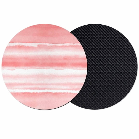 Pink Ombre Coasters Set of 2, Absorbent Coasters for Drinks, Modern Abstract Art Farmhouse Coaster for Desk Coffee Table Protection, Home Decor House Warming Gifts 4"