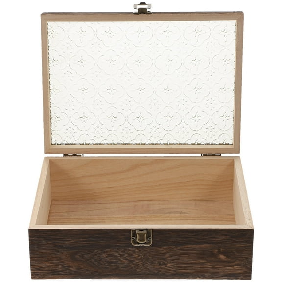 GAXIRE Retro Jewelry Storage Box Dark Brown Organizer for Men and Women Accessories Holder