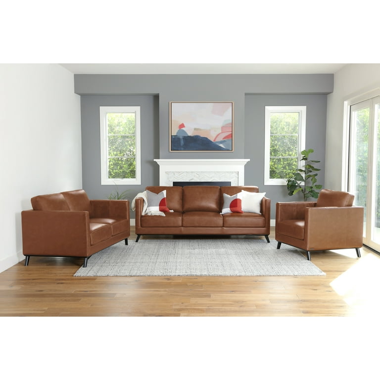 a. dépêche' VIDER sofa camel oil leather Derrick Camel Power Sofa | Mathis Home