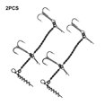 thumbnail image 3 of ZheElen Premium Fishing Platform System Heavy Stinger Pike Rig Corkscrew For Popular Spins Durable. With Large Sardines 2pcs, 3 of 6