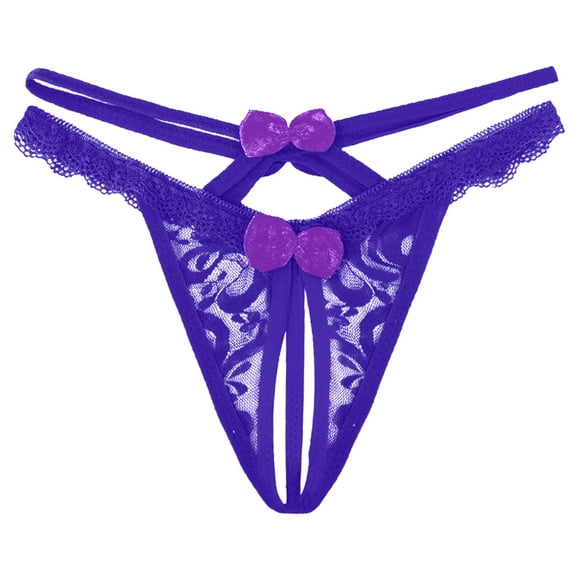 Women Sexy Tassel Mesh Briefs Hollow Out Panties Crochet Lace Up Panty Thongs G String Lingerie Underwear Womens Lace Panties Bikini