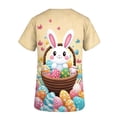 thumbnail image 5 of Fmbrln Easter Scrubs Tops for Women Short Sleeve V Neck Cute Bunny Egg Graphic Print Nursing Scrubs Casual Loose Holiday Work Uniform with Pockets, 5 of 6