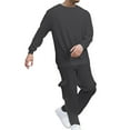 thumbnail image 4 of Men's Tracksuit 2 Piece Hoodies Casual Jogging Gym Sweat Suits Pullover Jogging Sweatshirts Cargo Pants Athletic Sweatsuits Sets - Dark Gray-04,S, 4 of 8