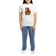 thumbnail image 4 of CafePress - I Love My Pomeranian Women's Light Pajamas - Women's Short Sleeve Print T-Shirt and Pants Light Cotton Pajama Set, 4 of 7