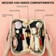 thumbnail image 3 of 2 Packs Bolsa de Cosméticos de Viaje de Gran Capacidad, Cosmetiquera de Viaje de Cuero PU Impermeable, Neceser de Viaje para Mujer, Bolsa de Maquillaje con Asa y Separadores (Rosa + Blanco), 3 of 4