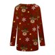 thumbnail image 5 of Puntoco Mujeres Casual Manga Larga Cuello Redondo tops Blusa Suelta Navidad Impreso Camisas Puntoco Puntoco-31, 5 of 5