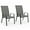 Gray, variant on JUSTLET Patio Dining Chairs Set of 4, Outdoor Stackable Armrest Chairs Space Saving, Blue Stripe