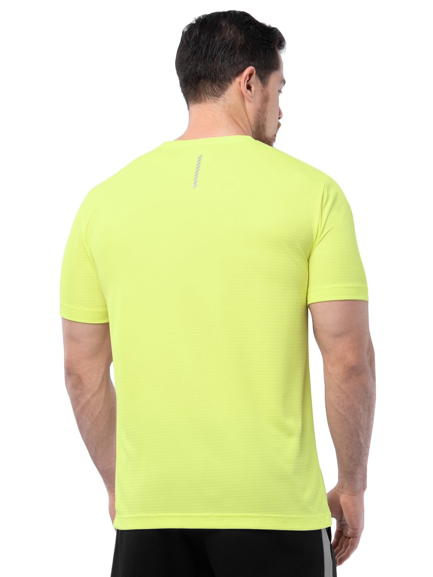 Athletic Works Men's and Big Men's Core Linear Mesh Active Short Sleeve Tee, Sizes S-3XL