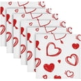 thumbnail image 6 of Coolnut Valentine's Day Love Heart Cloth Napkins Set of 1,Reusable Washable Polyester Dinner Table Napkins for Family,Kitchen,Dining,Party Decor, 6 of 7
