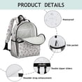 thumbnail image 4 of Gray Cow Expression Pattern Backpack for School,Cute School Bag,Schoolbag with Adjustable Shoulder Straps & Padded Back,15.25"x11.5"x5.25", 4 of 5